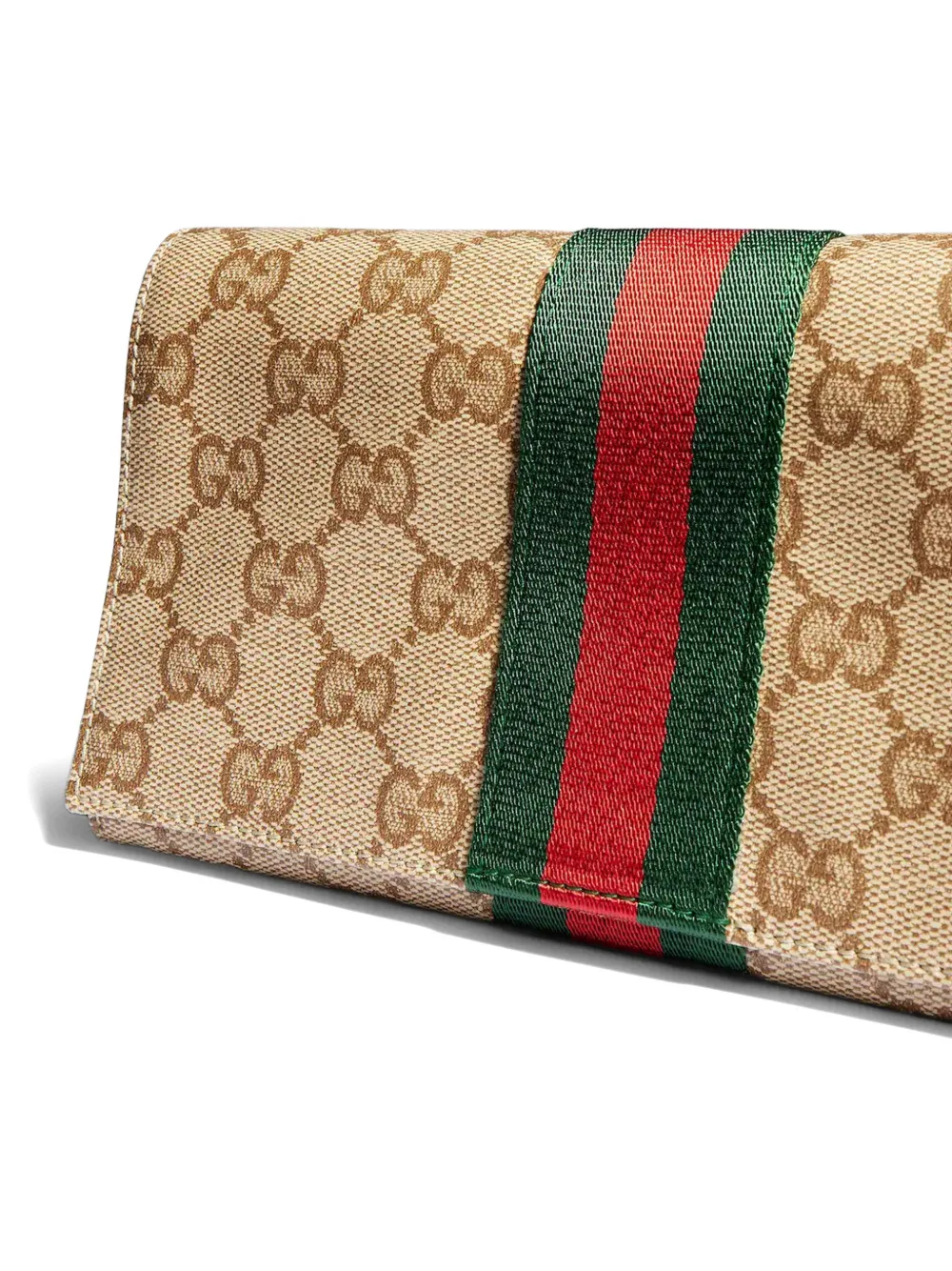 Gucci Kleine buidel met band en Web Beige