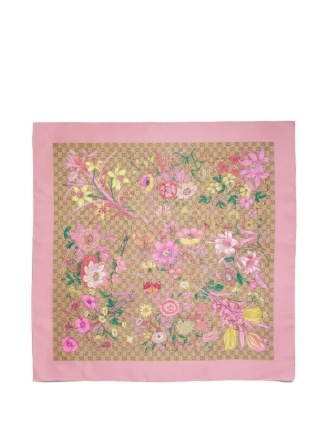 Gucci GG Flora silk scarf
