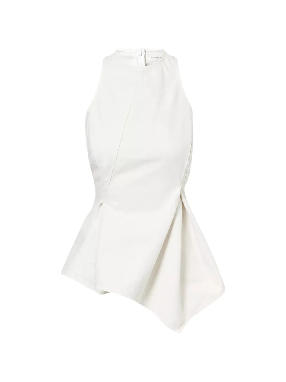 Magda Butrym asymmetric peplum blouse - Toni neutri