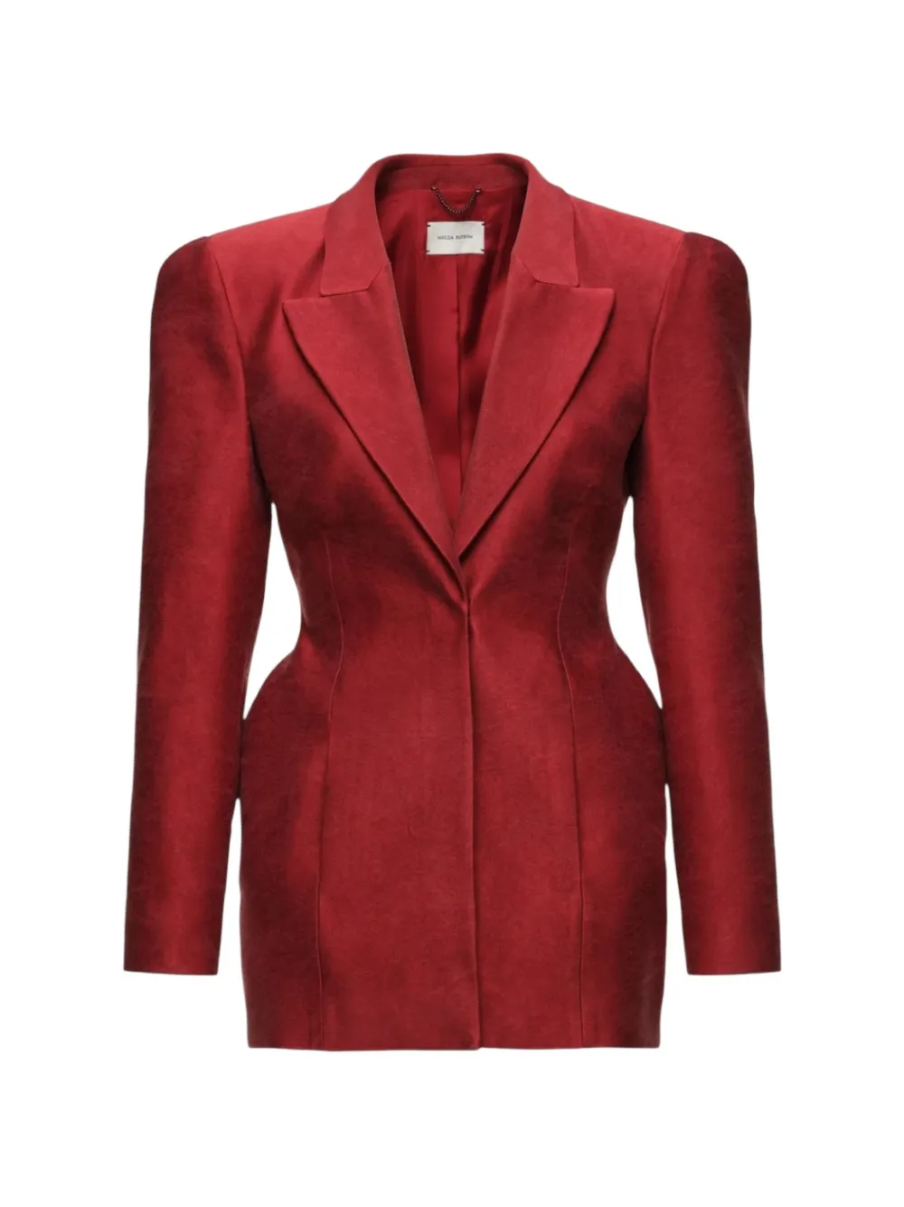 Magda Butrym cinched-waist peak-lapel blazer