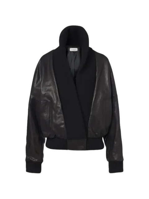 Magda Butrym ribbed-knit leather jacket