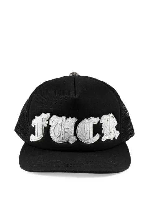 Chrome Hearts letter-patch trucker hat