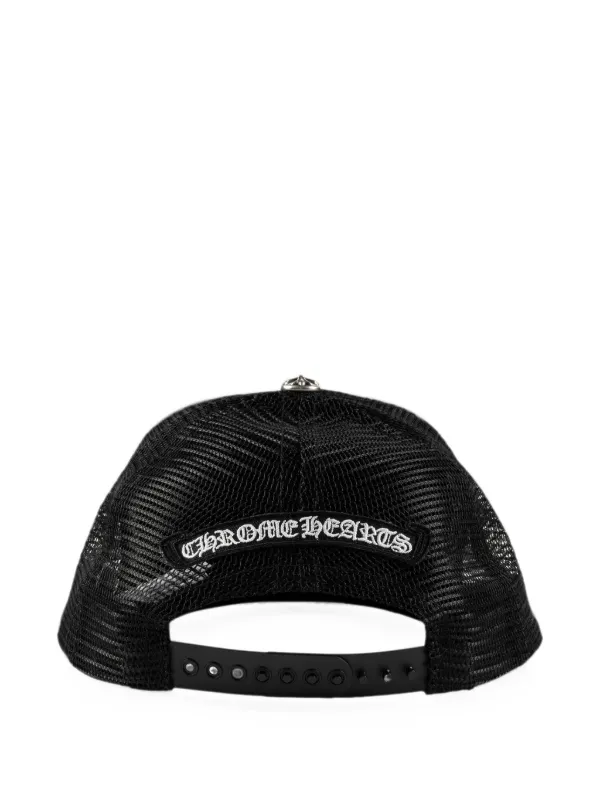Chrome Hearts letter-patch Trucker Hat | Black | FARFETCH