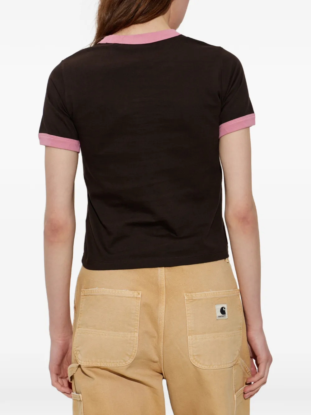 Carhartt WIP S S Outlaw Star Ringer T-shirt Bruin