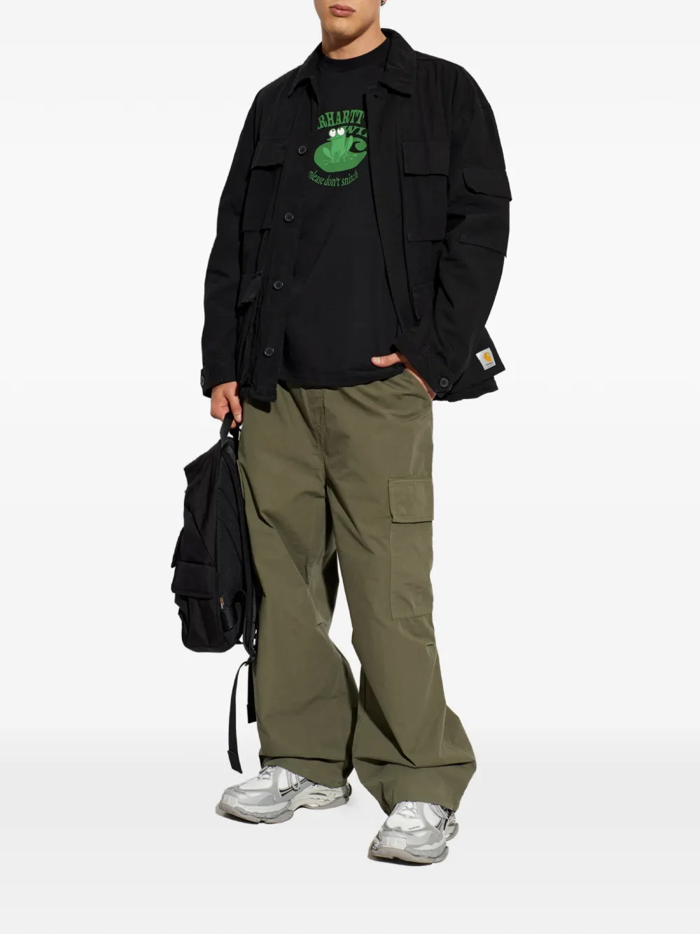 Carhartt WIP S S grafische print katoenen T-shirt Zwart