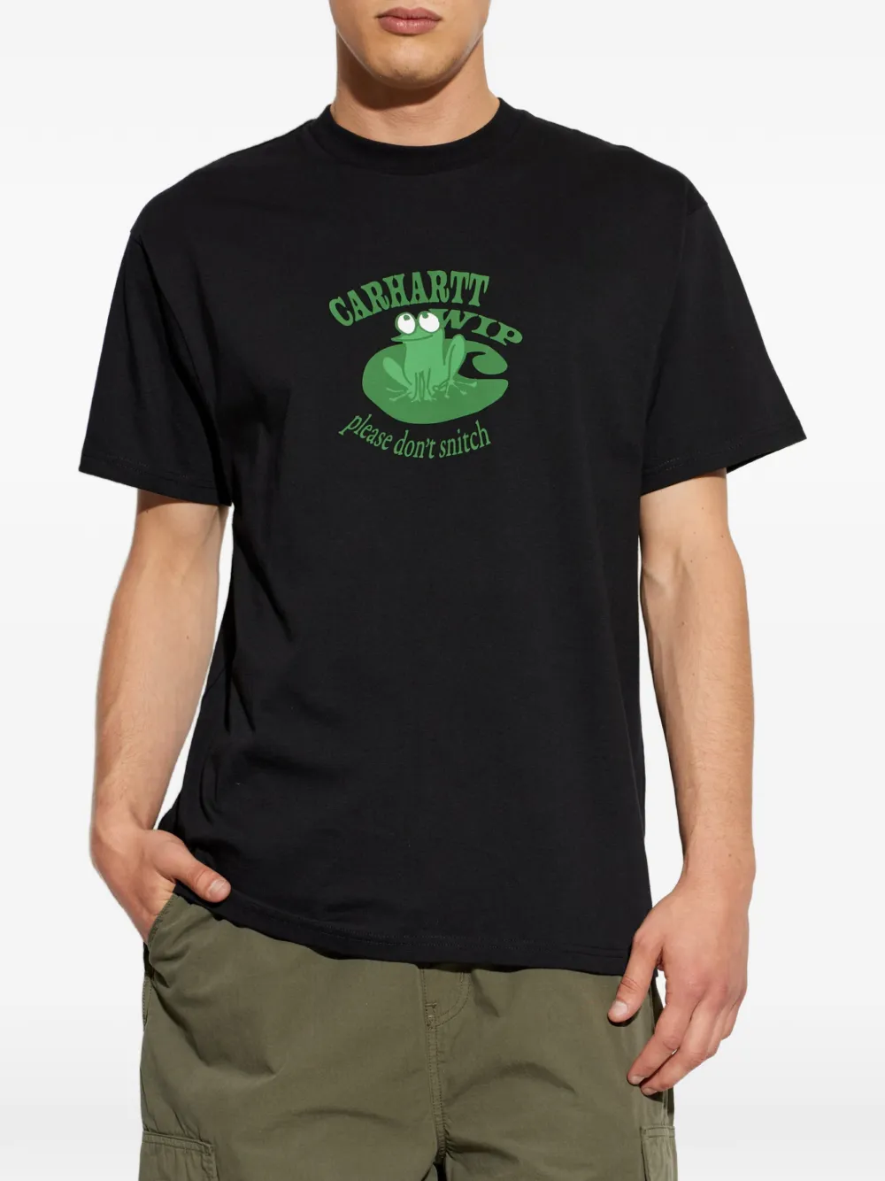 Carhartt WIP S S grafische print katoenen T-shirt Zwart