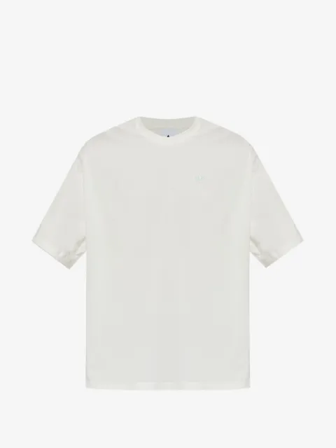 adidas logo-embroidered graphic-print T-shirt