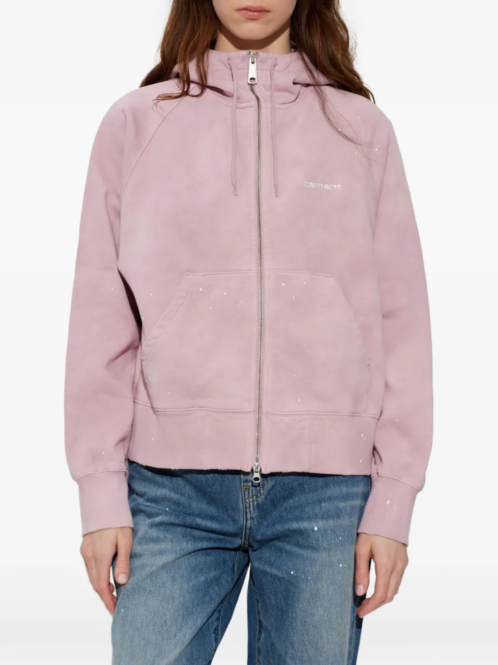 Carhartt WIP Painter hoodie met verfspatten Roze