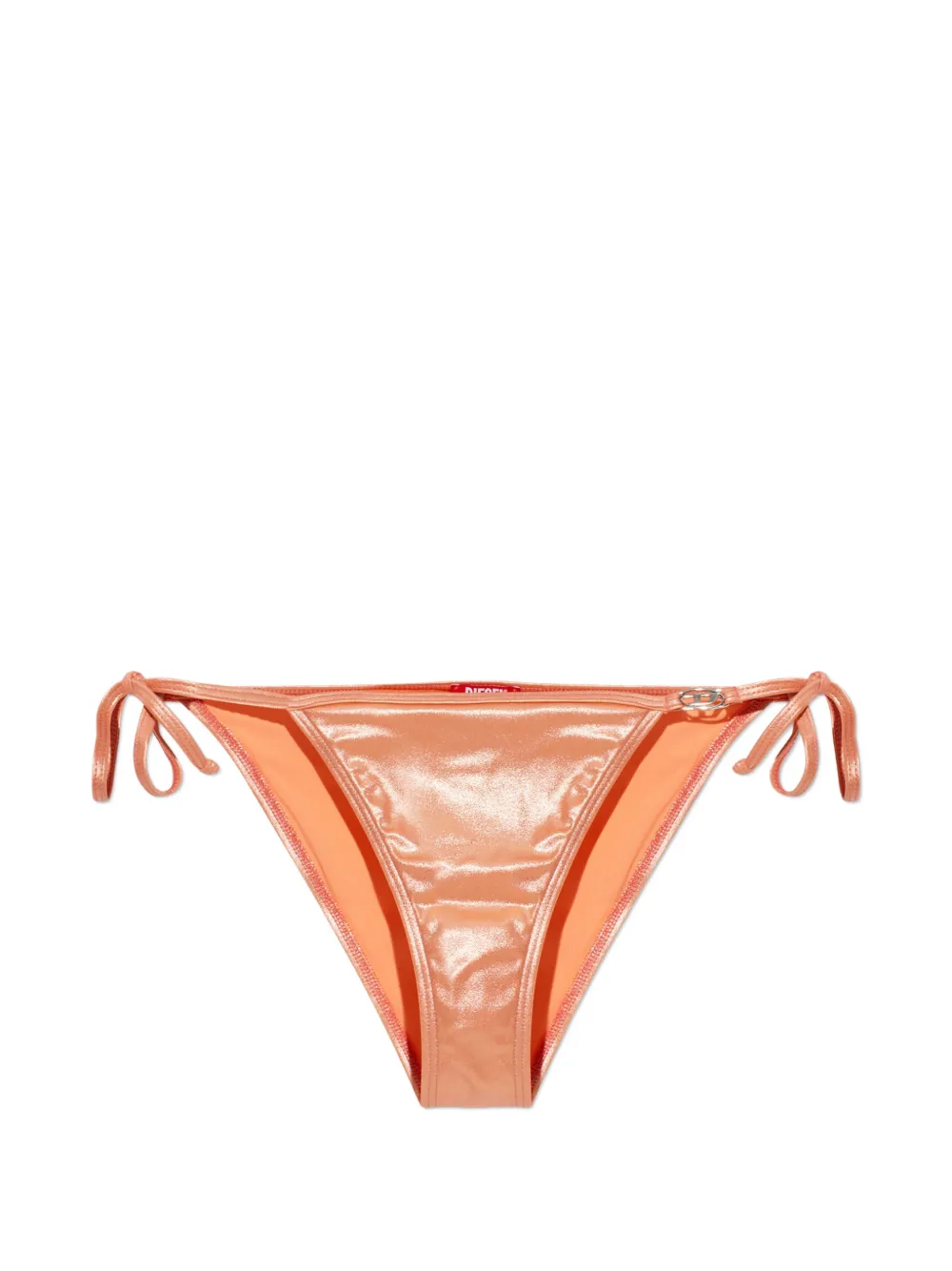 Diesel side-tie metallic bikini bottoms - Orange
