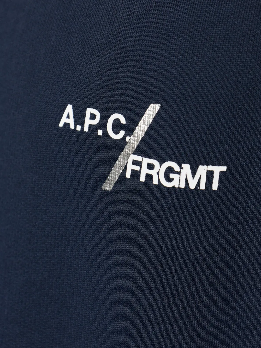 A.P.C. Hoodie met logoprint Blauw