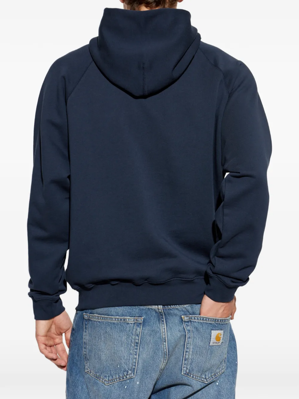 A.P.C. Hoodie met logoprint Blauw