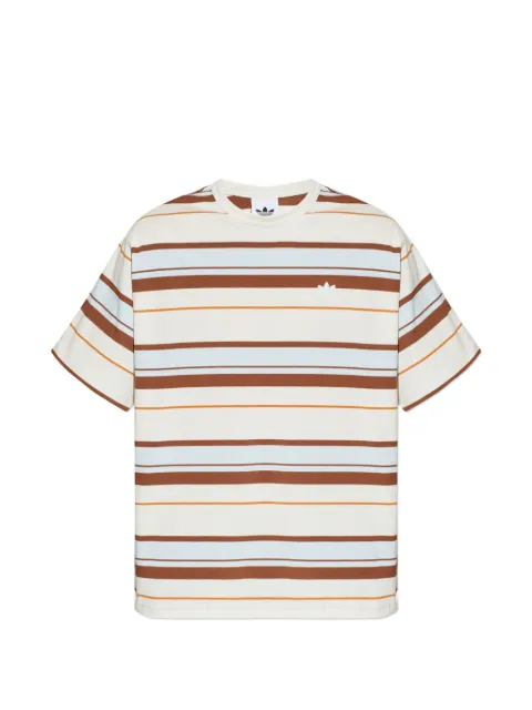 adidas striped logo-patch T-shirt