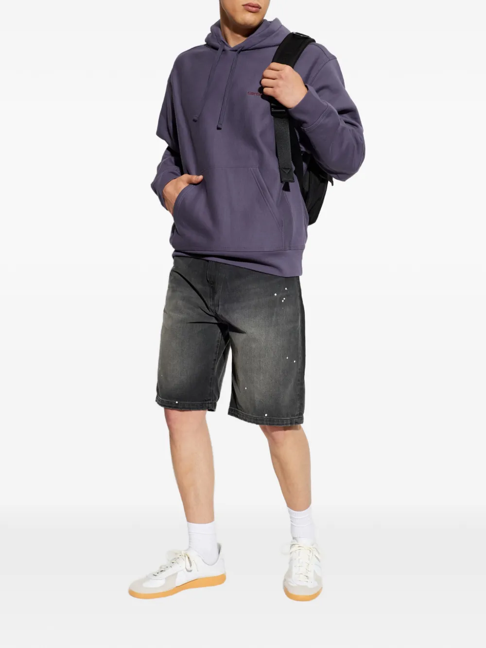 Carhartt WIP Hoodie met geborduurd logo Paars