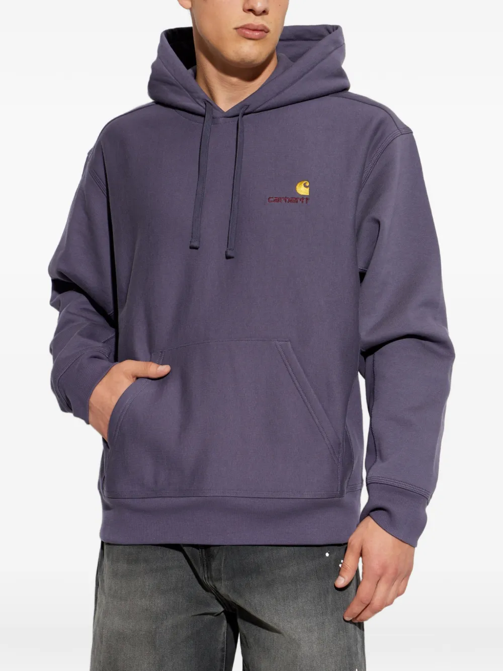 Carhartt WIP Hoodie met geborduurd logo Paars