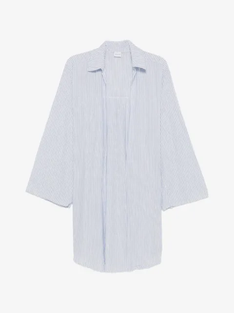 COTAZUR vertical-stripe belted shirt