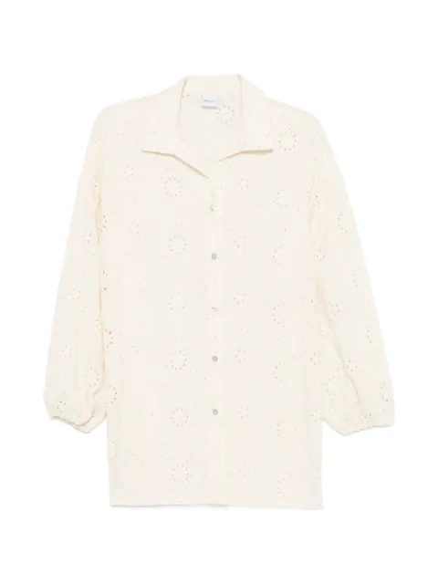 COTAZUR camisa con bordado inglés y lentejuelas
