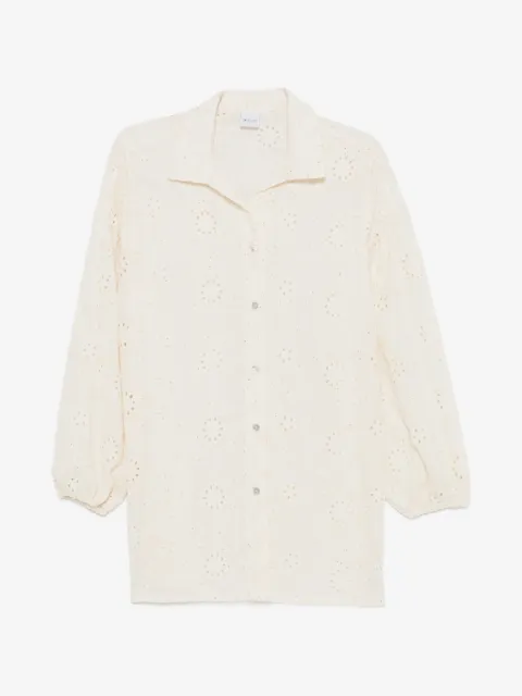 COTAZUR broderie anglaise sequin-embellished shirt