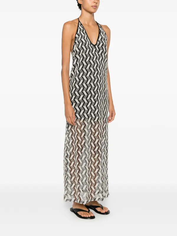 chevron maxi dress black and white CHEVRON BLACK/WHITE DRESS  Marmalade-shop