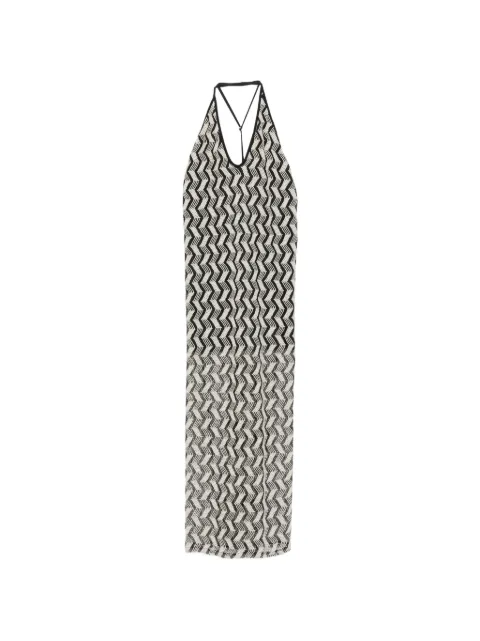COTAZUR vestido largo con motivo chevron