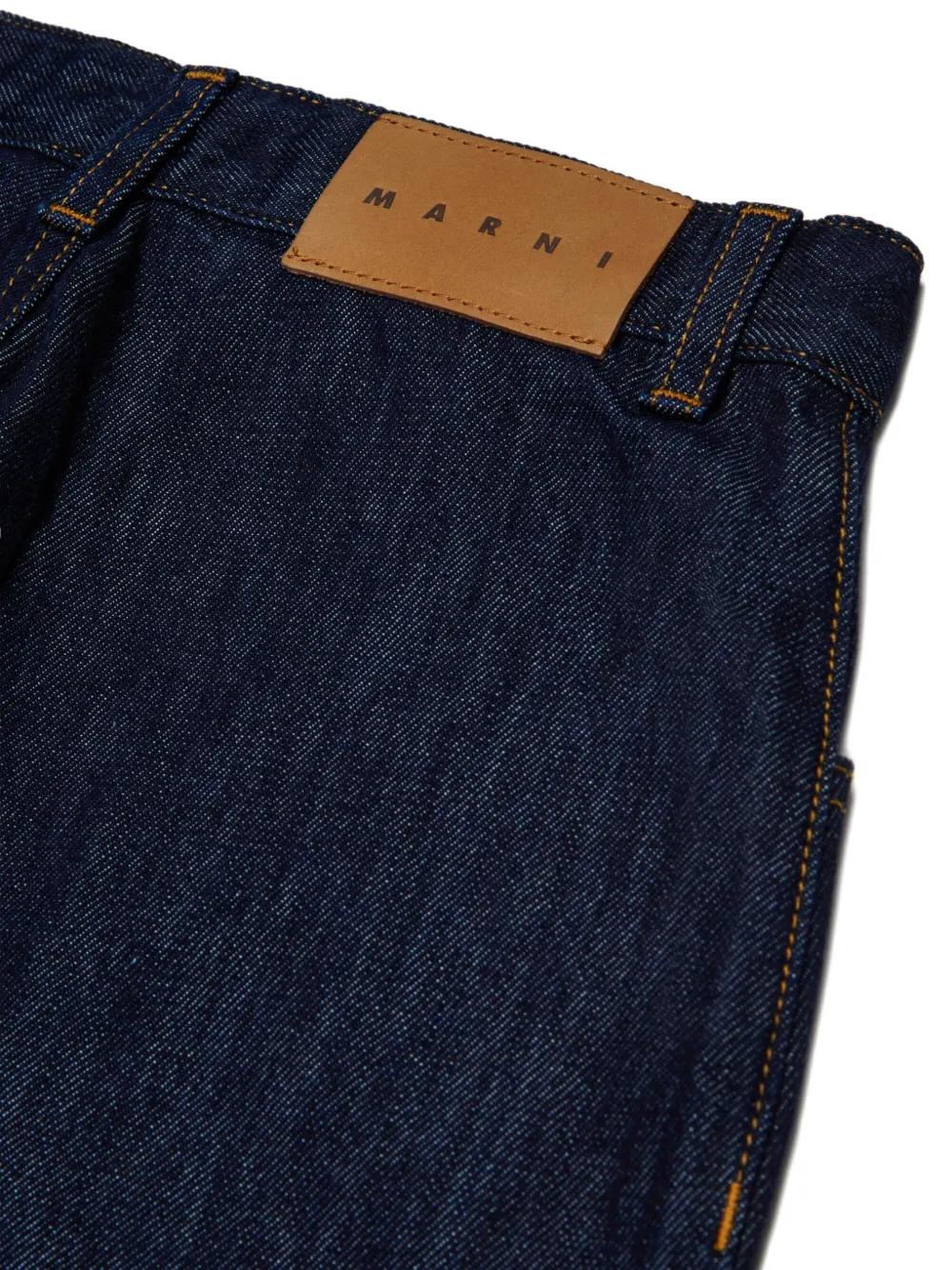 Marni Kids Jeans met geborduurd logo Blauw