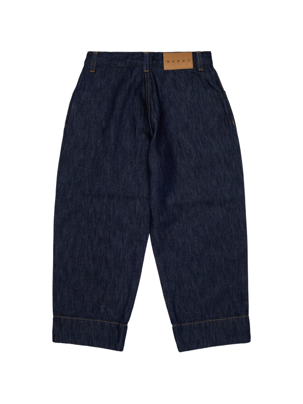 Marni Kids Jeans met geborduurd logo Blauw