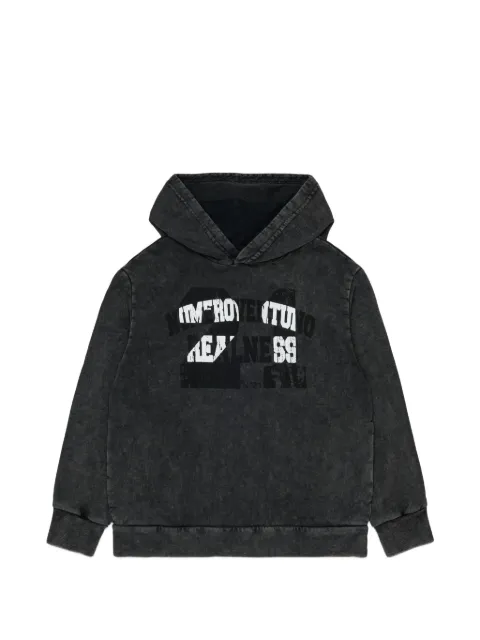 Nº21 Kids hoodie con efecto lavado y logo estampado