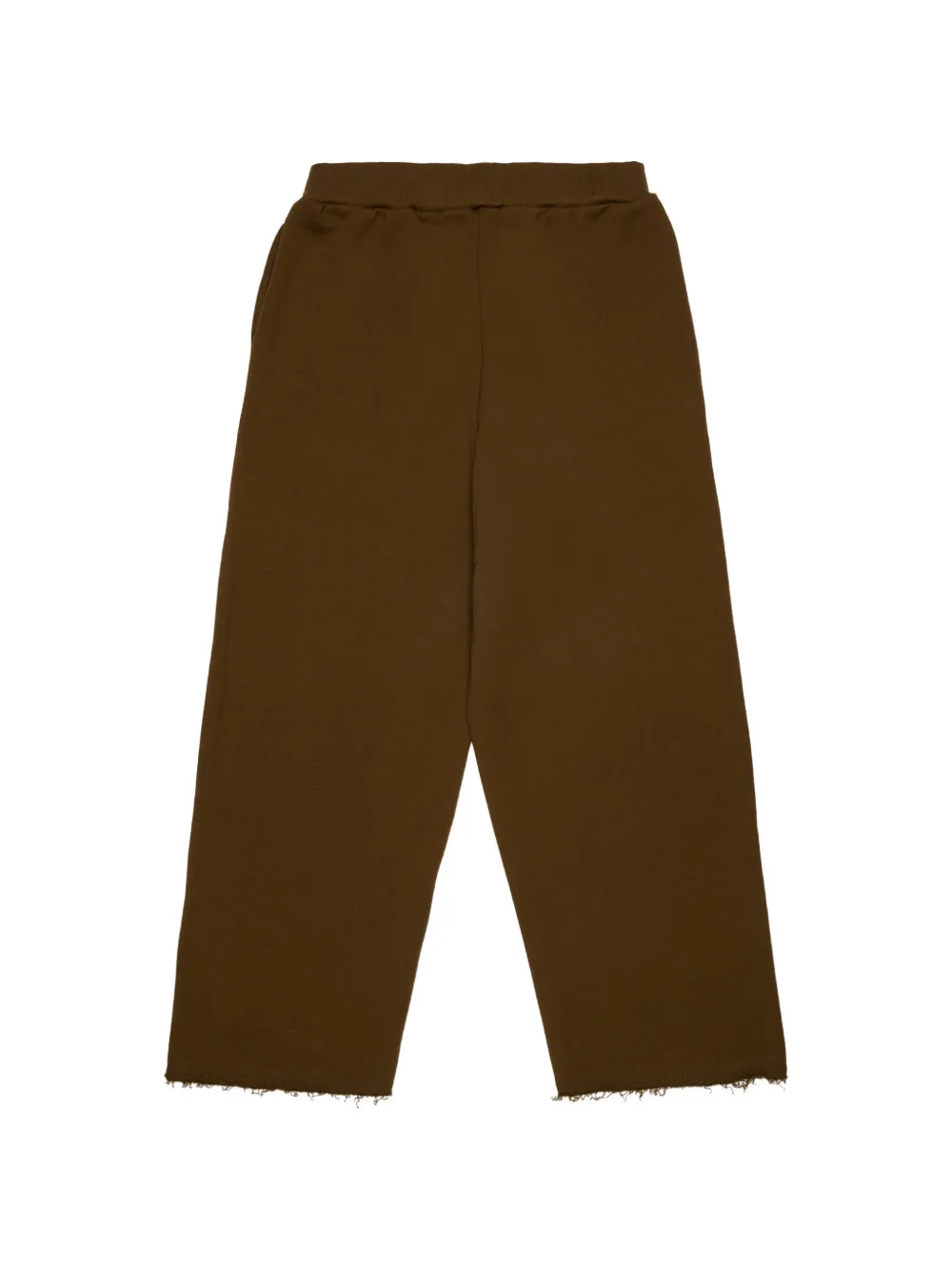 Marni Kids Gerafelde broek met logoprint Bruin
