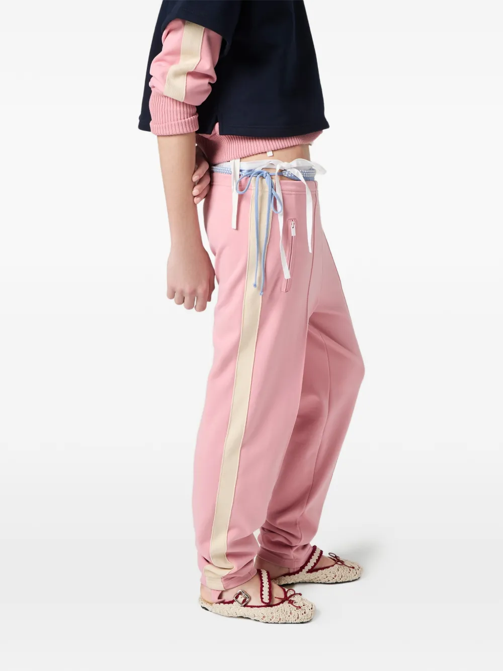 Miu Broek van technisch materiaal Roze