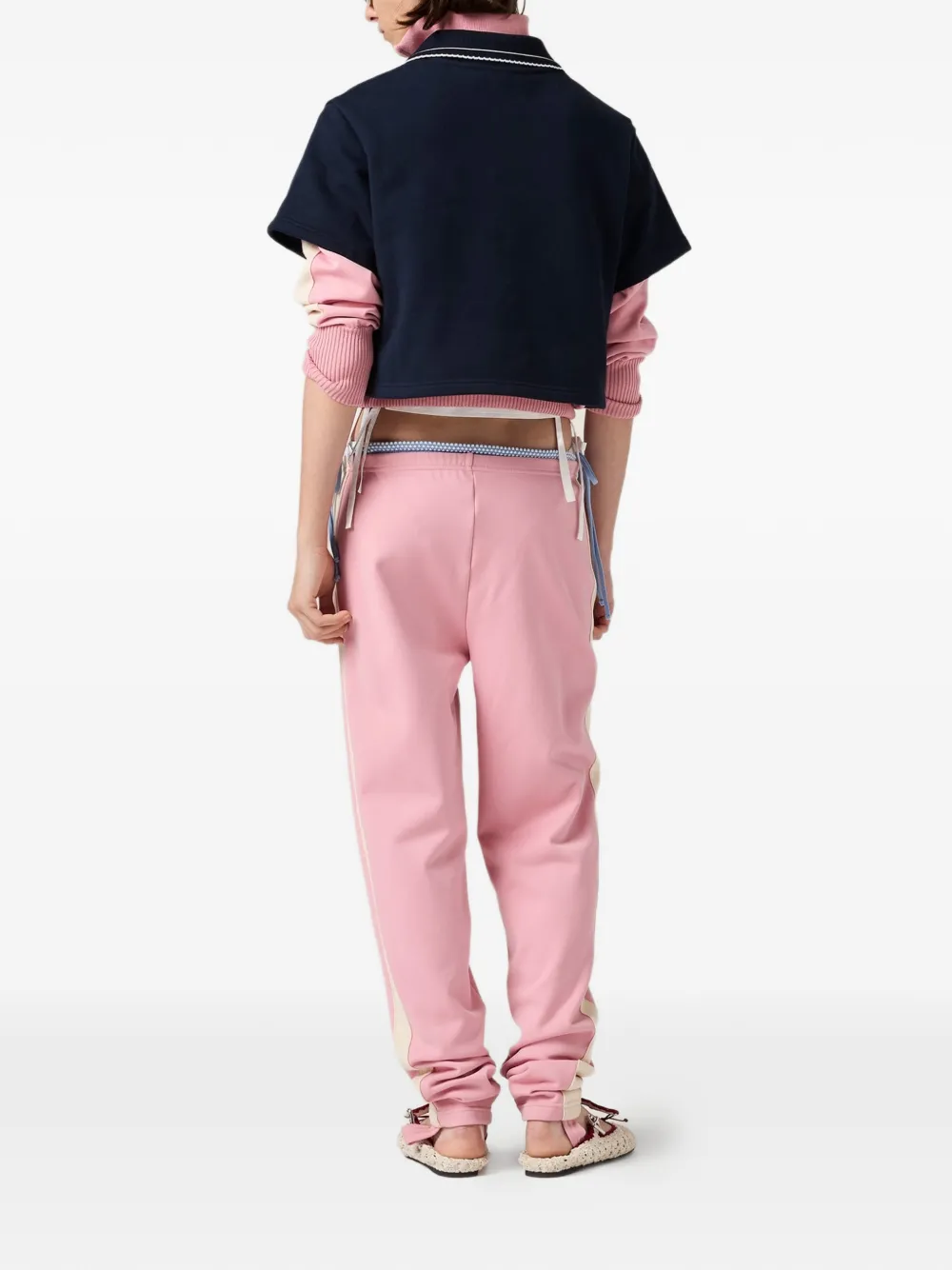 Miu Broek van technisch materiaal Roze