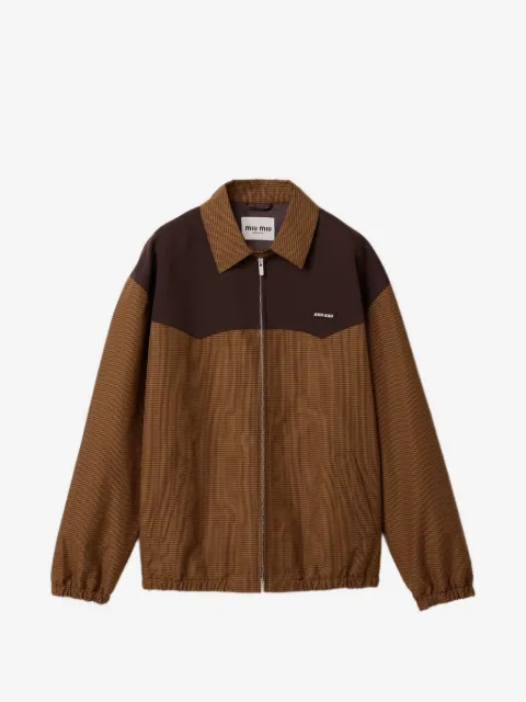 Miu Miu gingham-check blouson jacket