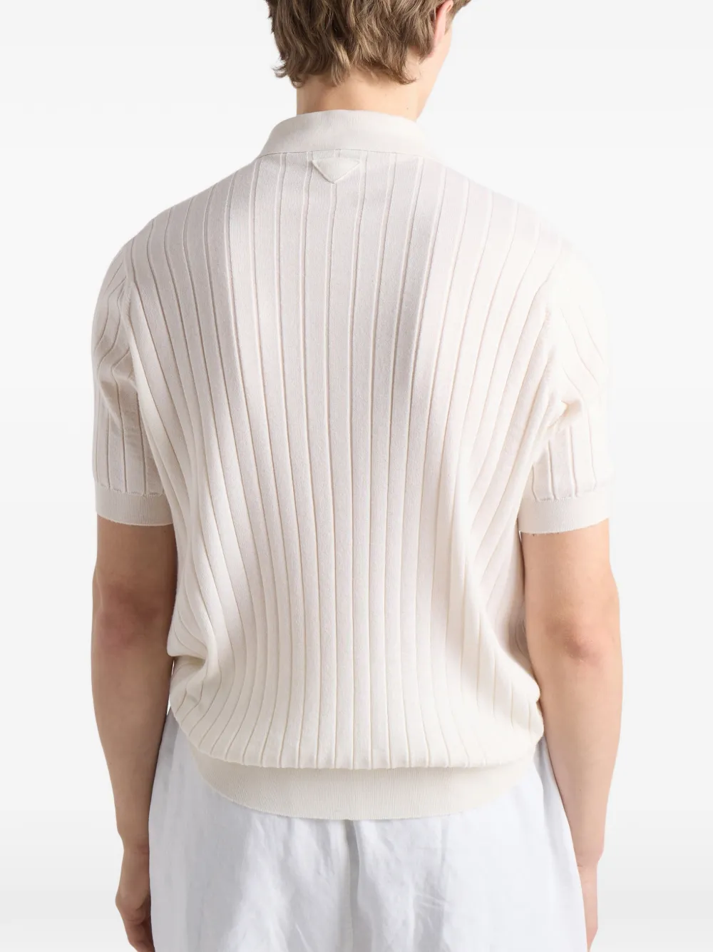 Prada Poloshirt van kasjmier-zijdeblend Beige