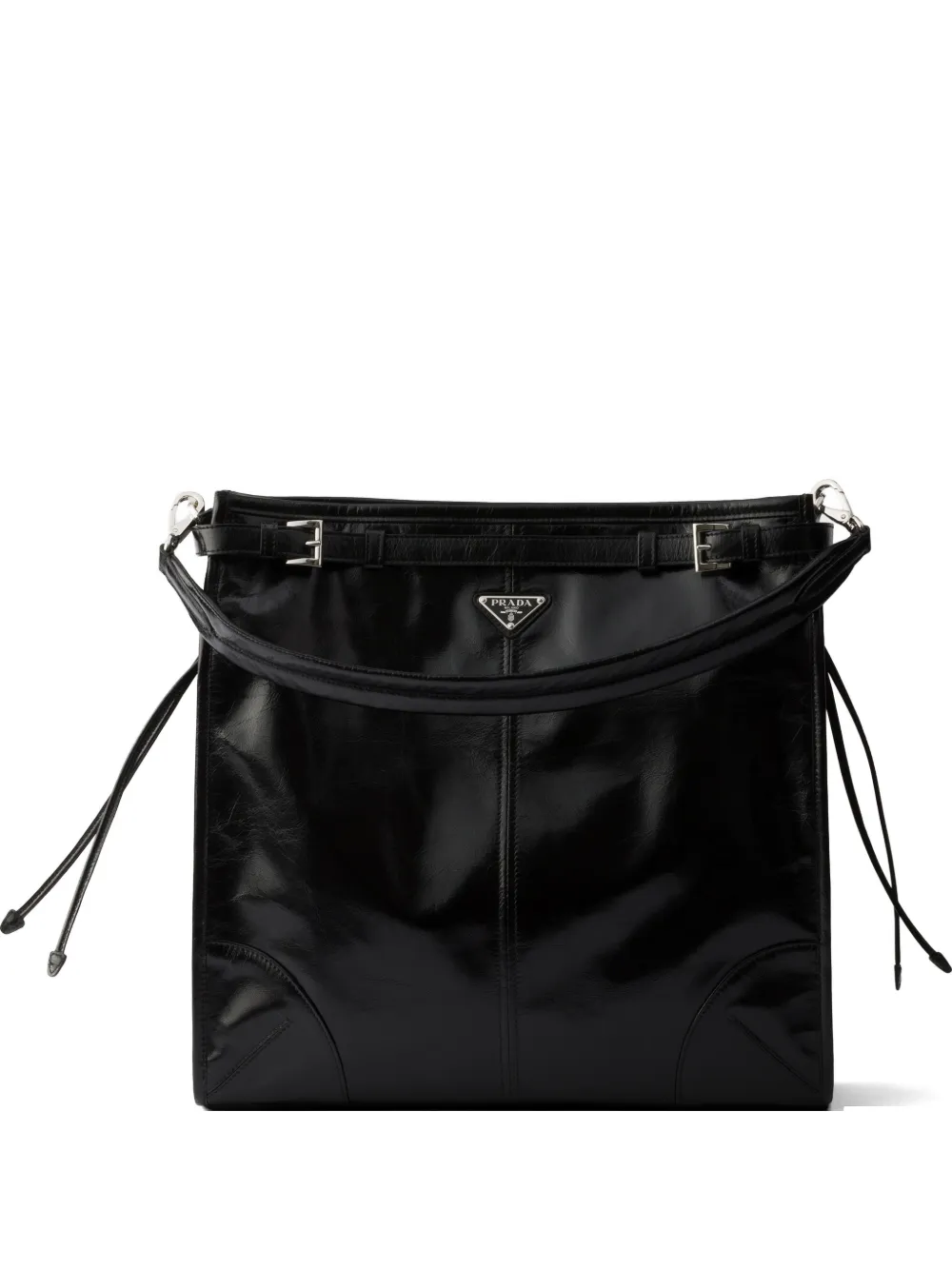 Prada Bonnie leather shoulder bag - Schwarz