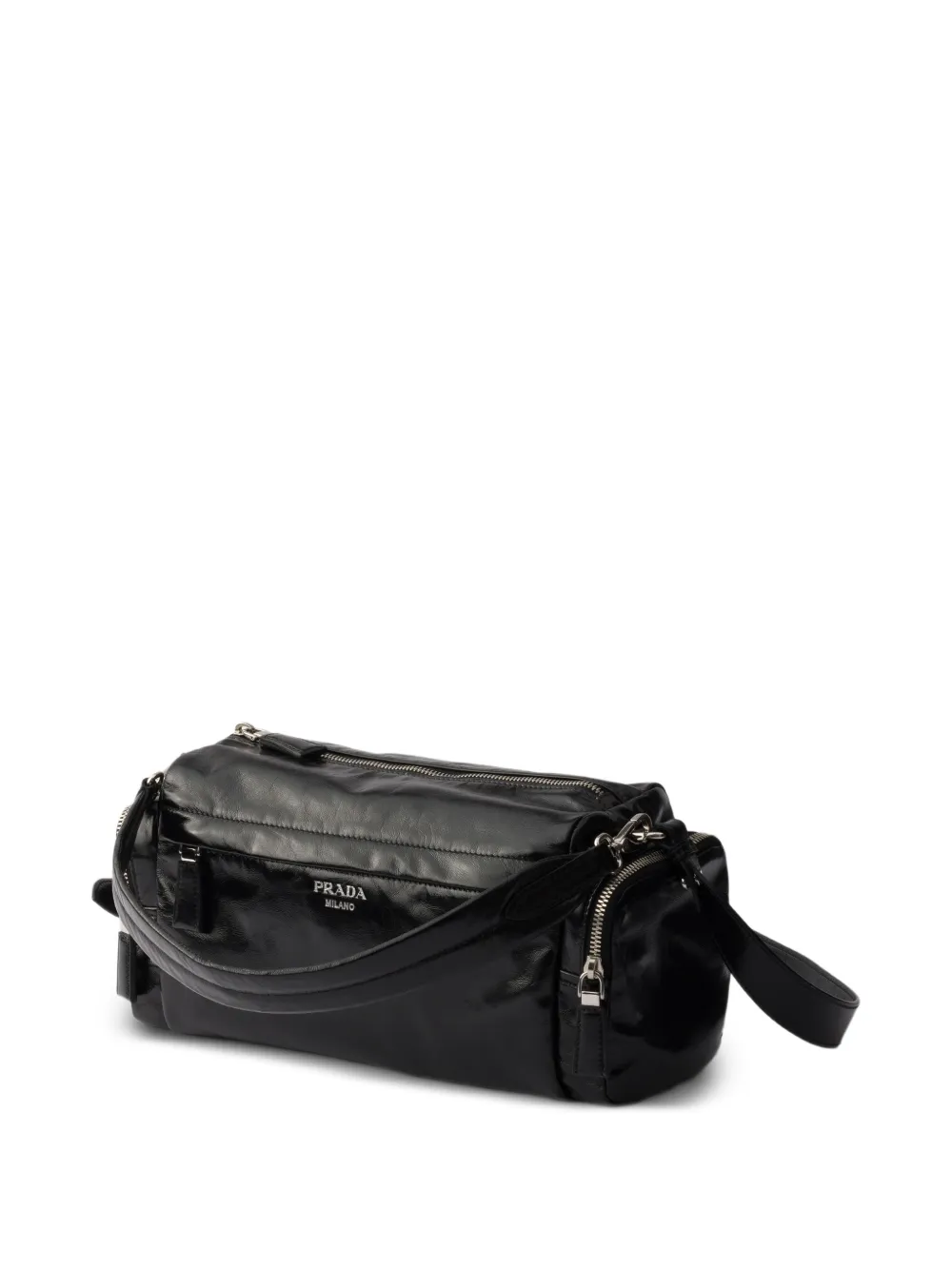 Prada Leren schoudertas Zwart