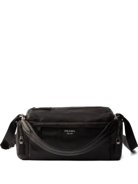 Prada distressed nappa leather shoulder bag