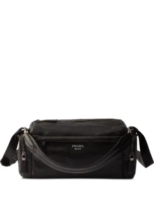 Prada Re-Nylon＆レザー ショルダーバッグ | ブラウン | FARFETCH JP