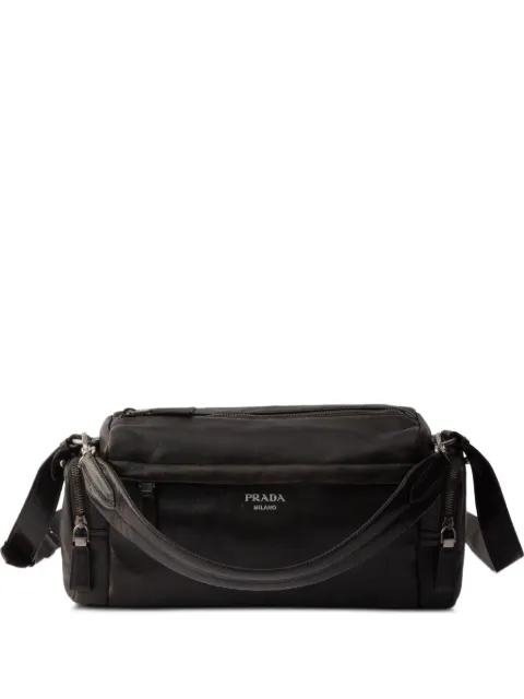 Prada distressed nappa leather shoulder bag