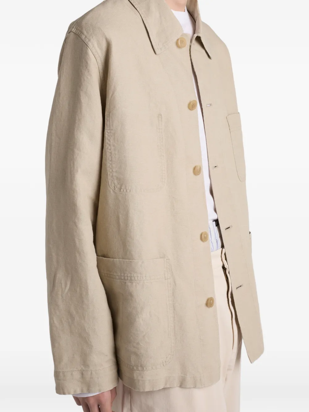 Prada Linnen jack Beige