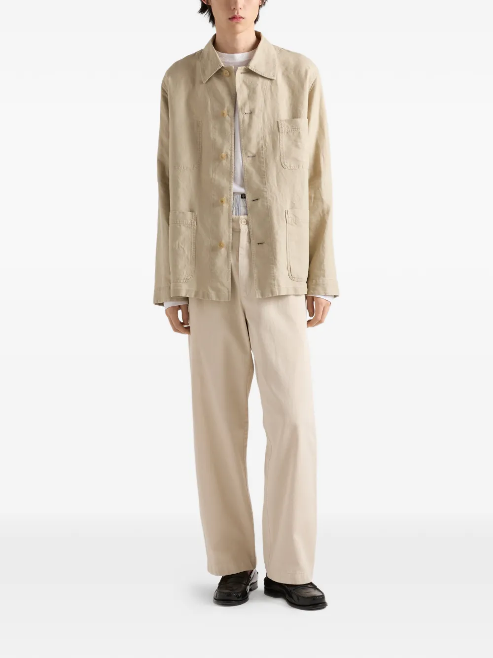Prada Linnen jack Beige