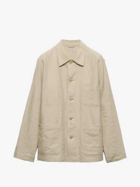 Prada single-breasted linen jacket
