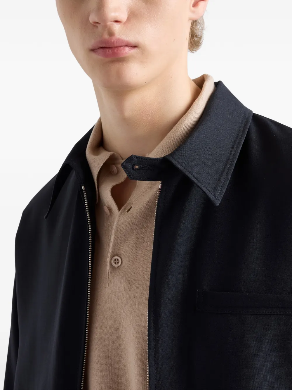 Prada Mohair wollen shirtjack Blauw