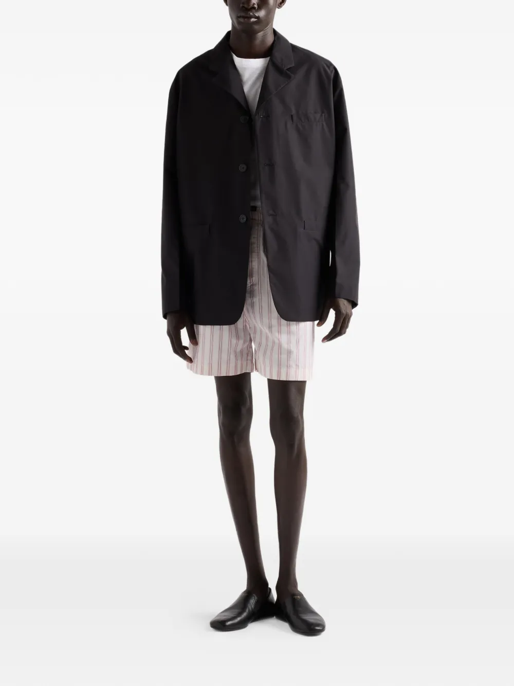 Prada Technical katoenen jack Zwart
