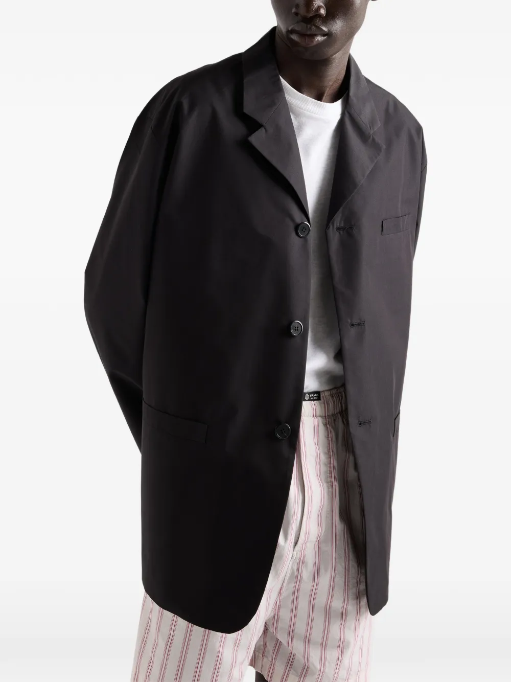 Prada Technical katoenen jack Zwart