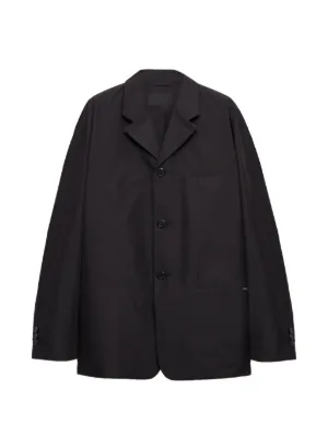 ジャケット・アウター PRADA Linen-blend tailored jacket Prada Linen Jacket | Black | FARFETCH