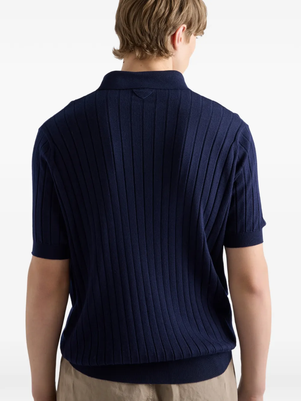 Prada Poloshirt van kasjmier-zijdeblend Blauw