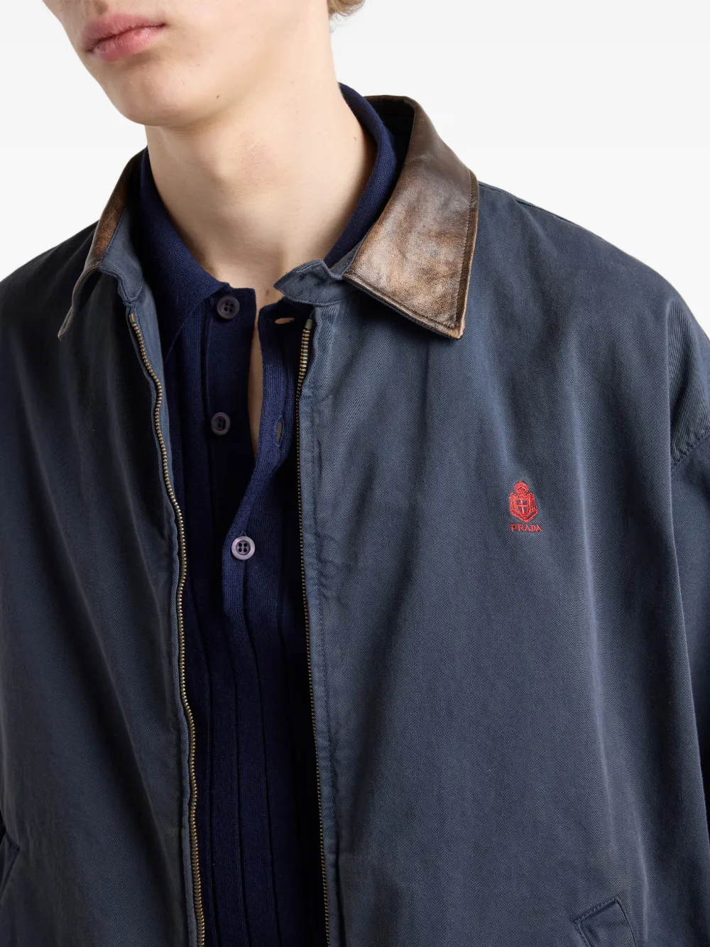 Prada Poloshirt van kasjmier-zijdeblend Blauw