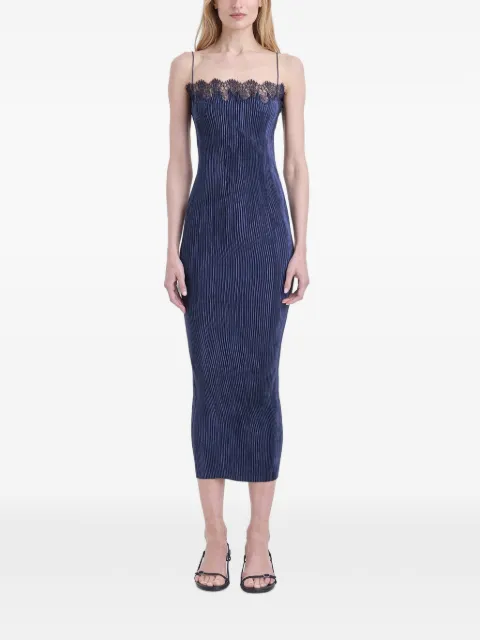 FFORME Lumie lace-trimmed plissé dress