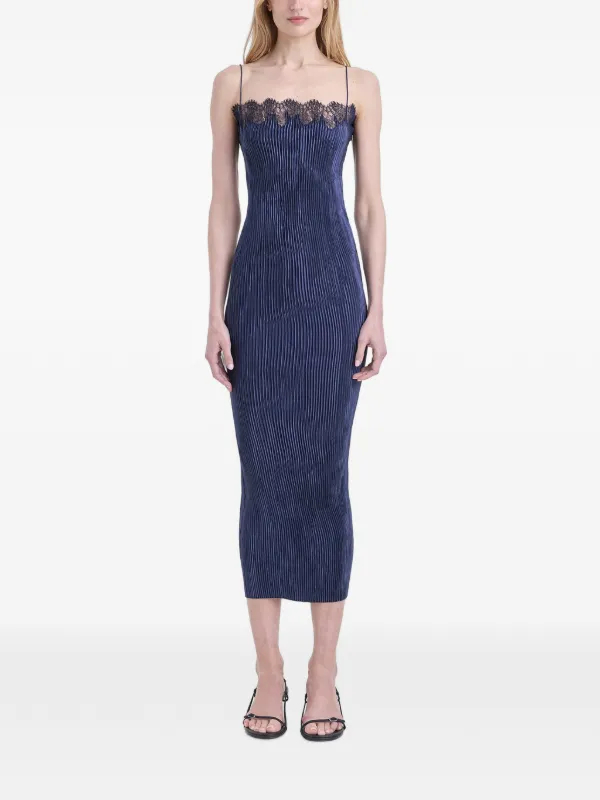 blue plisse dress DEAL: Eve Belted Royal Plisse Dress Royal / L