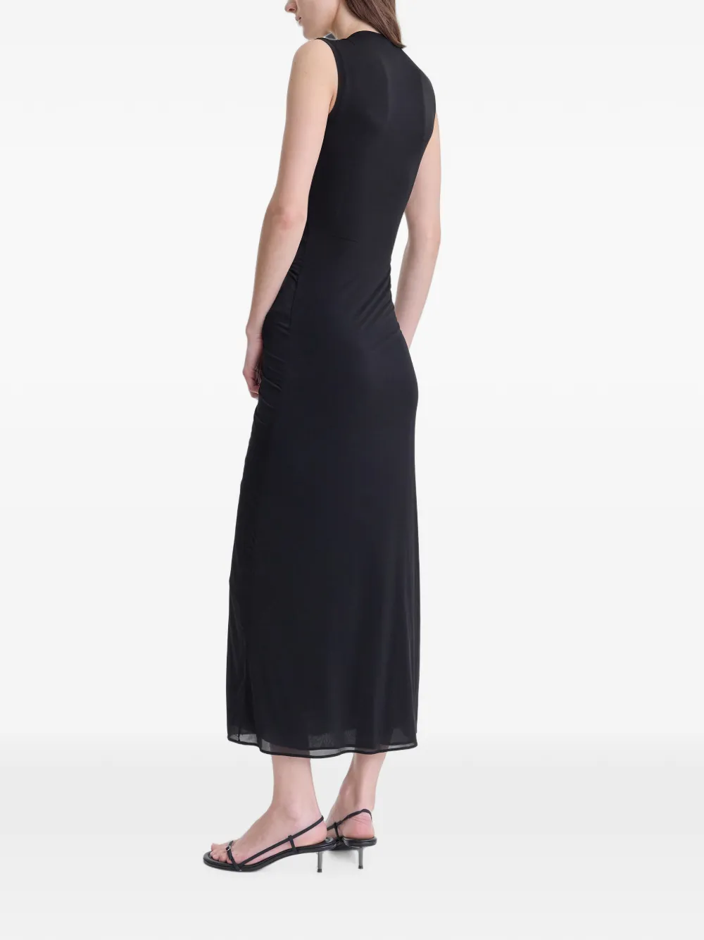 FFORME Gisela Ruched Dress in Black, view 4