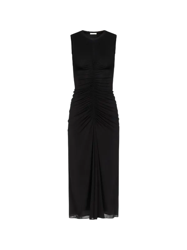 Fforme Gisela Ruched Dress in Black