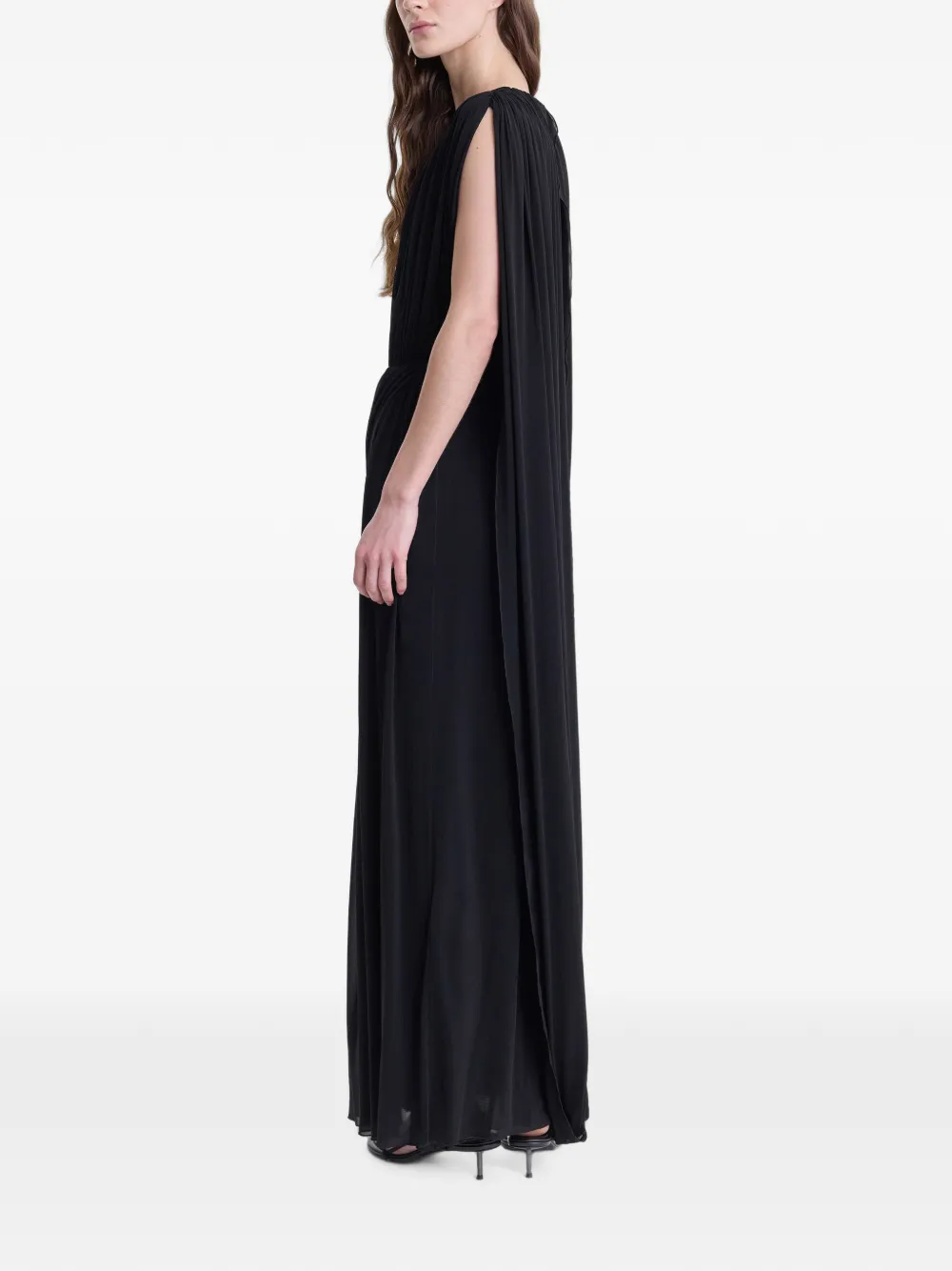  Fforme Vestido Kahlo Drapeado - Negro 